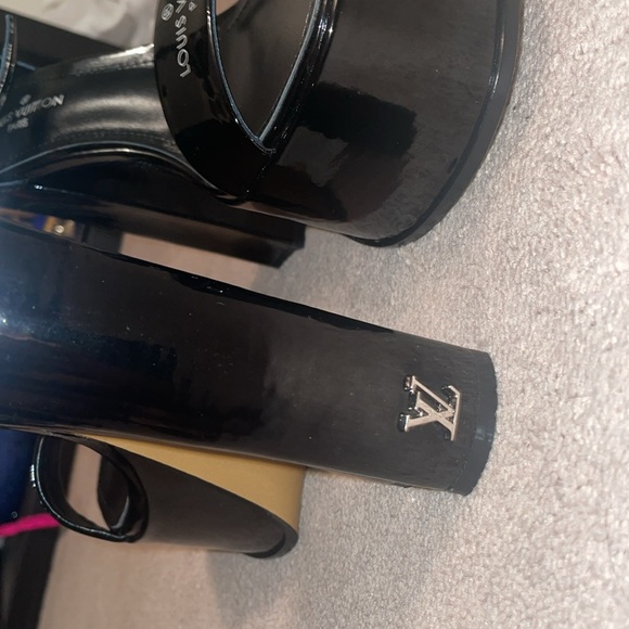 LV Style Platform Sandals LV high heels Patent Louis Vuitton style Fame - Picture 12 of 16